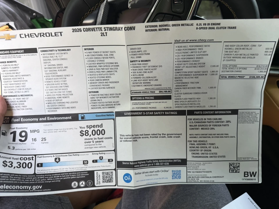 2026 Chevrolet Corvette C8 - Image 3 of 15