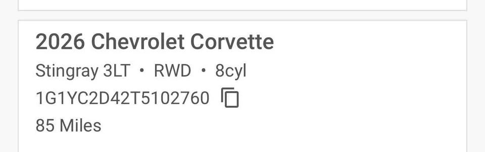 2026 Chevrolet Corvette C8 - Image 8 of 8
