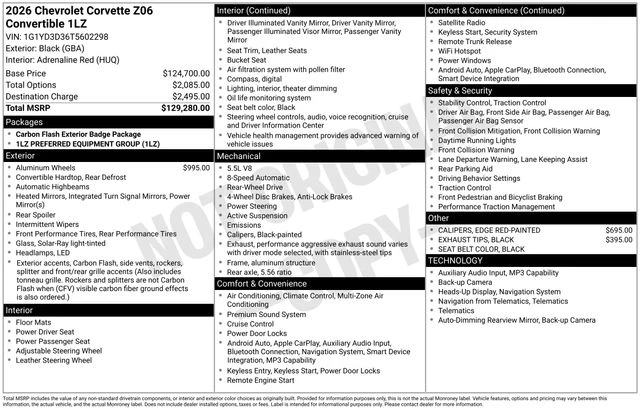 2026 Chevrolet Corvette C8 Z06 - Image 2 of 5