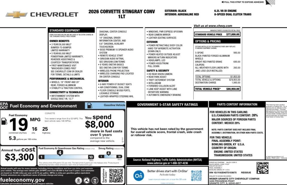 2026 Chevrolet Corvette C8 - Image 13 of 13