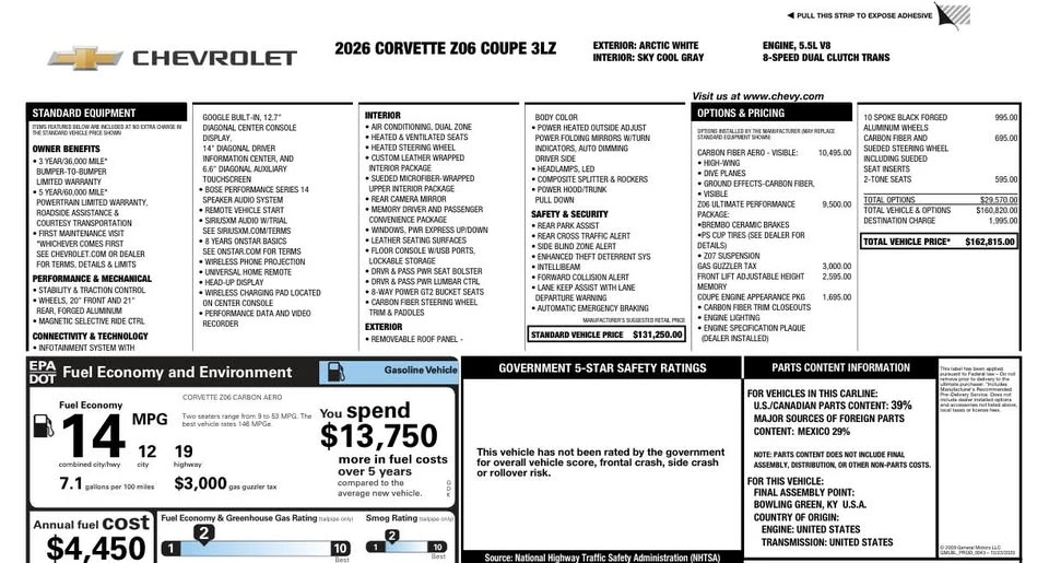 2026 Chevrolet Corvette C8 Z06 - Image 12 of 12