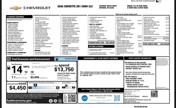 2026 Chevrolet Corvette C8 ZR1 - Image 4 of 6