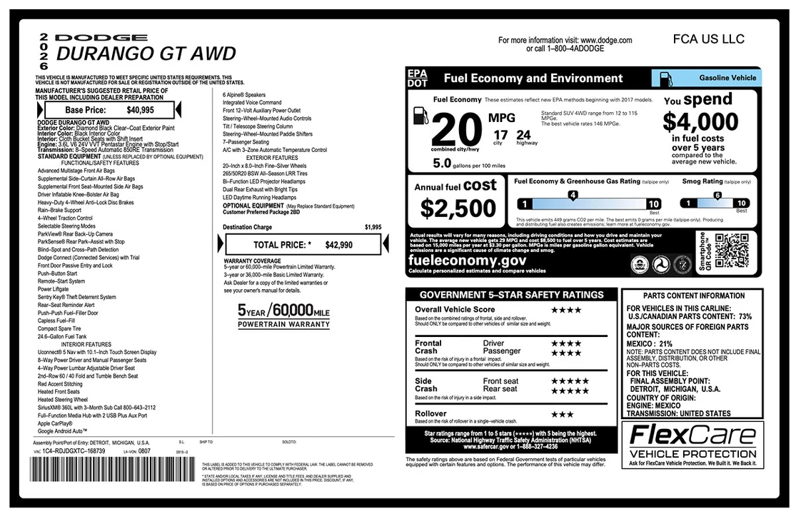 2026 Dodge Durango 3rd Gen - Image 12 of 21