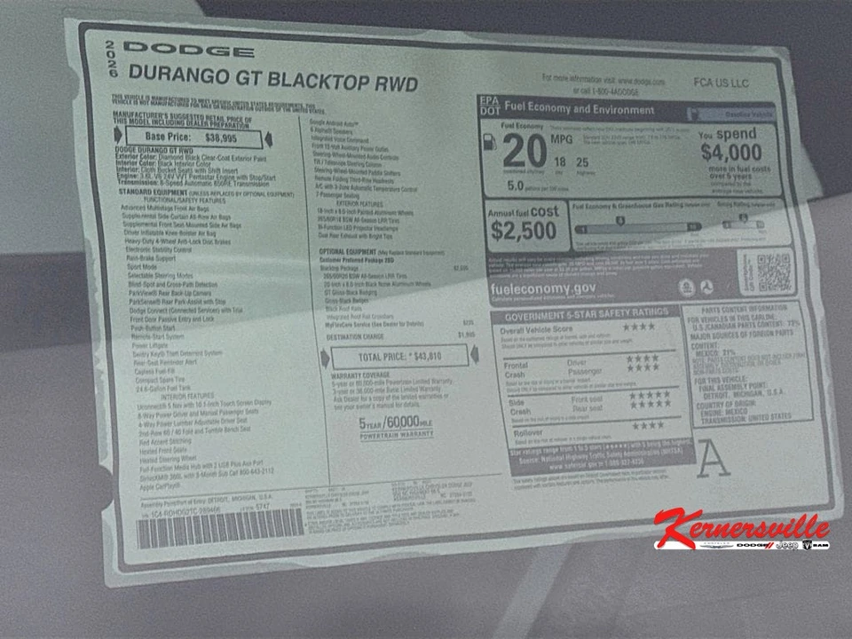 2026 Dodge Durango 3rd Gen - Image 20 of 21