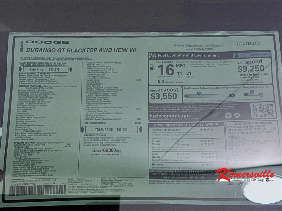 2026 Dodge Durango 3rd Gen - Image 21 of 21