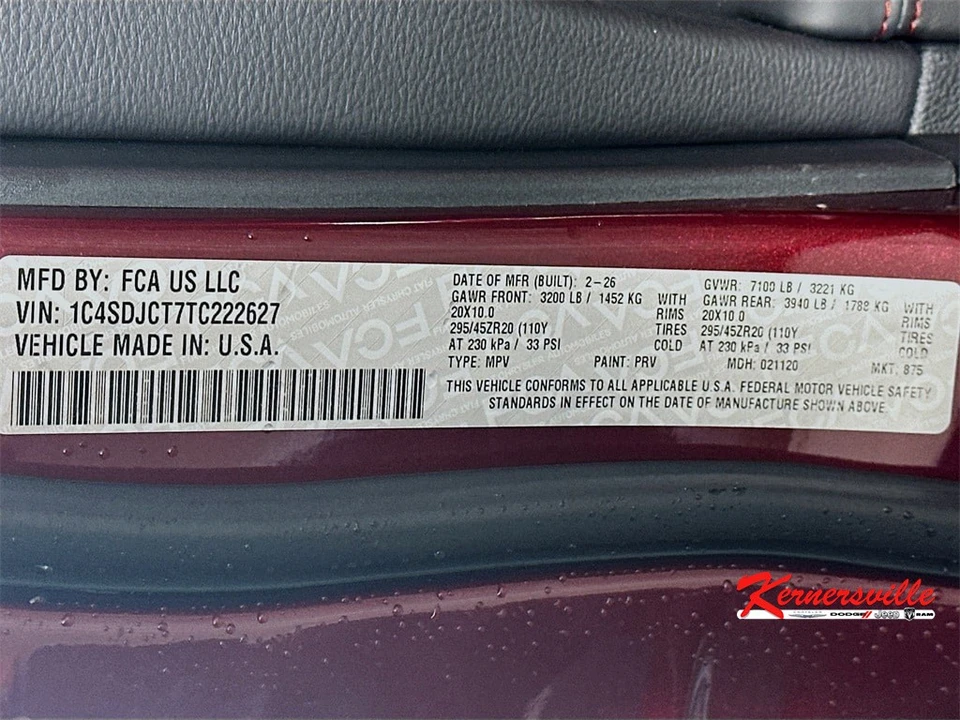 2026 Dodge Durango 3rd Gen - Image 19 of 21