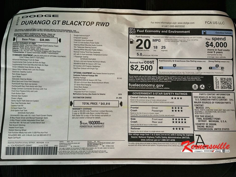 2026 Dodge Durango 3rd Gen - Image 20 of 21
