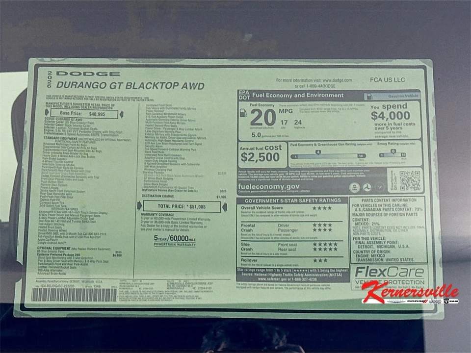 2026 Dodge Durango 3rd Gen - Image 21 of 21