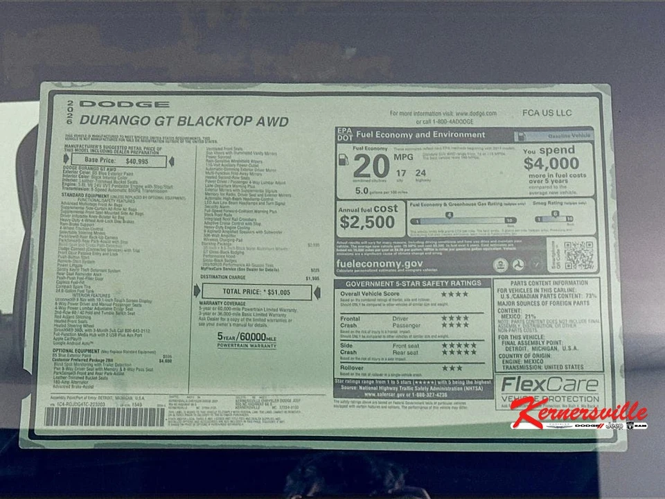 2026 Dodge Durango 3rd Gen - Image 21 of 21