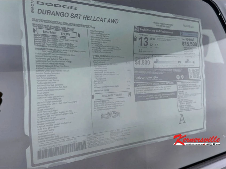 2026 Dodge Durango SRT Hellcat 3rd Gen - Image 21 of 22