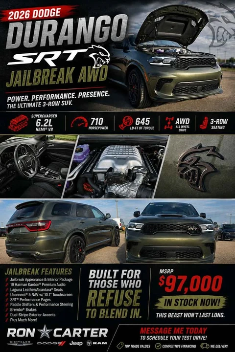 2026 Dodge Durango SRT Hellcat 3rd Gen - Image 2 of 12