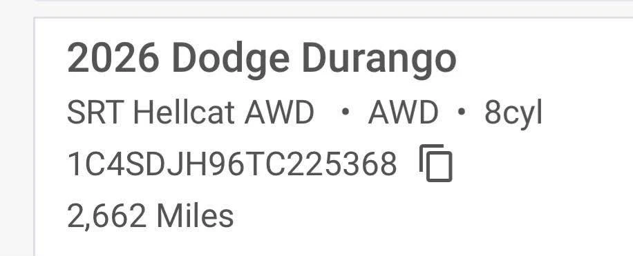 2026 Dodge Durango SRT Hellcat 3rd Gen - Image 6 of 6