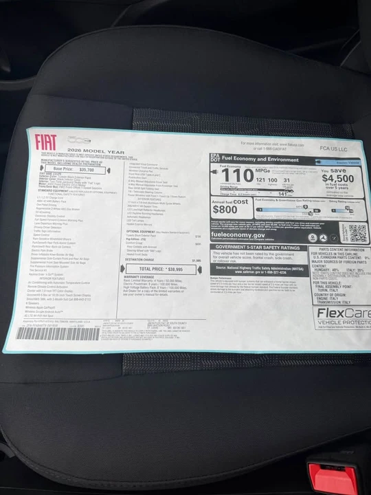 2026 Fiat 500e - Image 8 of 8