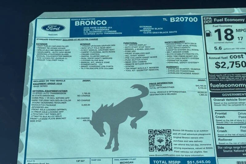 2026 Ford Bronco 6th Gen - Image 12 of 20