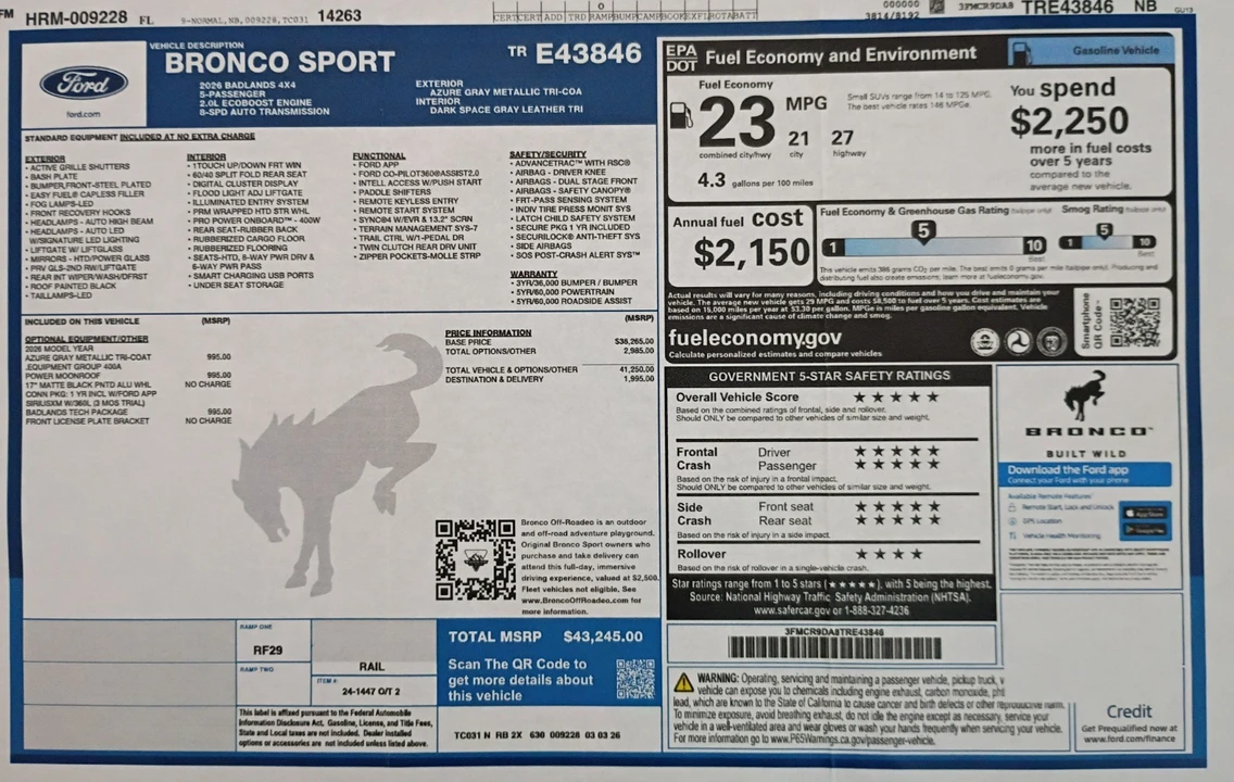 2026 Ford Bronco 6th Gen - Image 10 of 12