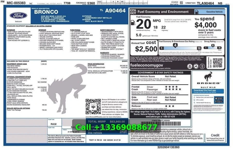 2026 Ford Bronco 6th Gen - Image 5 of 20