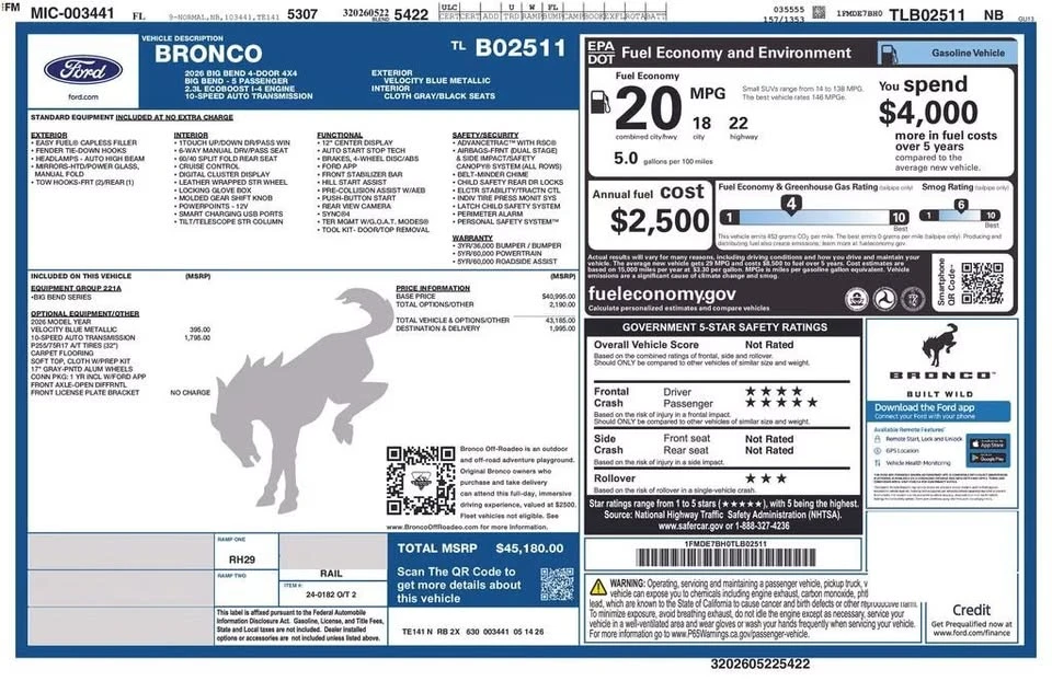 2026 Ford Bronco 6th Gen - Image 4 of 20