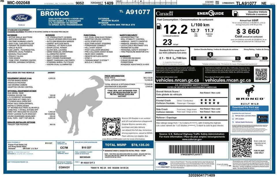 2026 Ford Bronco 6th Gen - Image 16 of 16