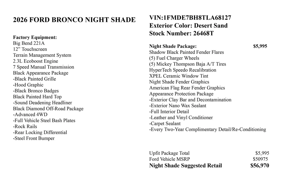 2026 Ford Bronco 6th Gen - Image 2 of 31