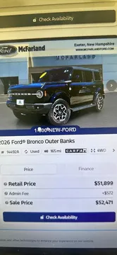 2026 Ford Bronco Outer Banks Sport Utility 4D