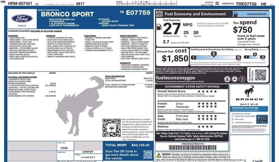 2026 Ford Bronco Sport - Image 4 of 20