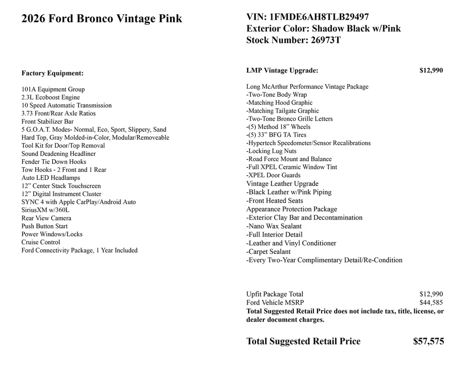 2026 Ford Bronco 6th Gen - Image 2 of 31