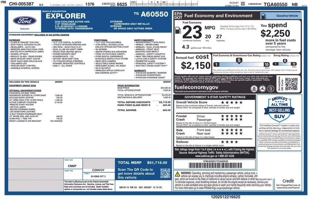 2026 Ford Explorer 6th Gen - Image 13 of 13