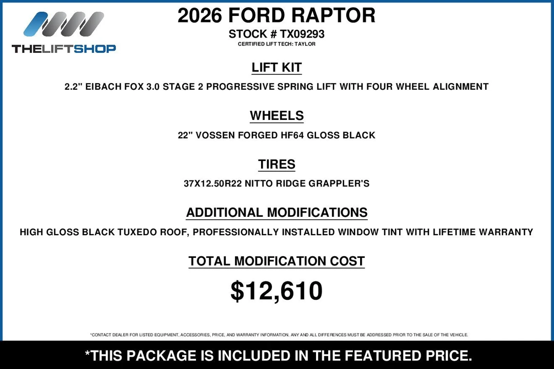 2026 Ford F-150 Raptor 14th Gen - Image 2 of 31