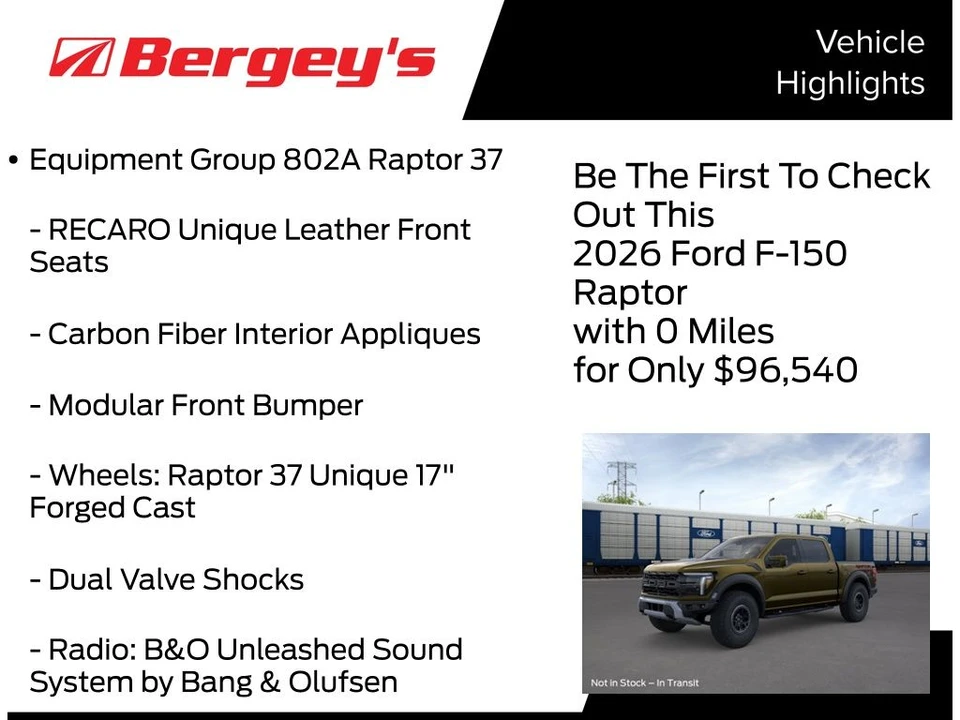 2026 Ford F-150 Raptor 14th Gen - Image 5 of 31