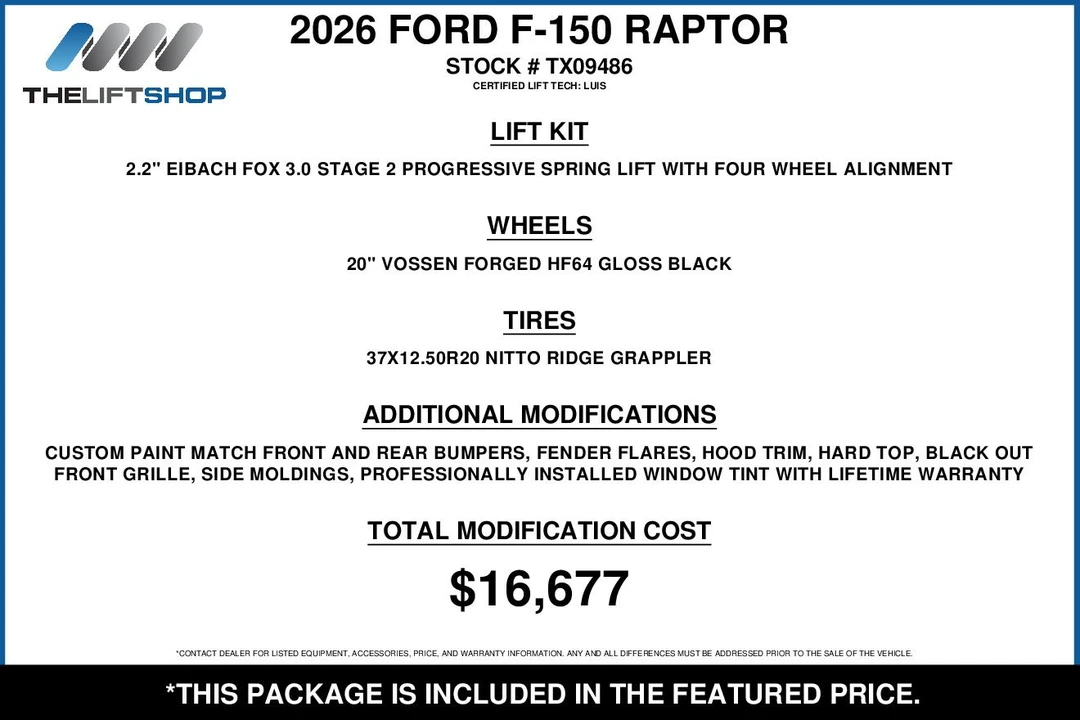 2026 Ford F-150 Raptor 14th Gen - Image 2 of 31