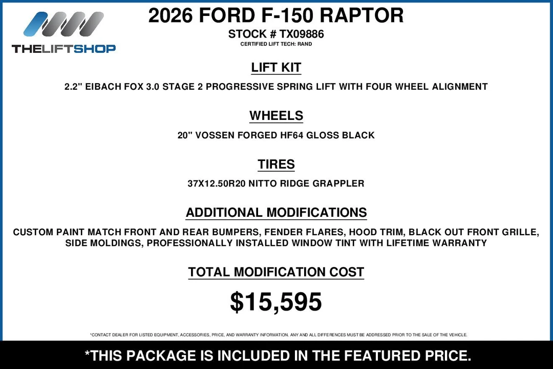 2026 Ford F-150 Raptor 14th Gen - Image 2 of 31