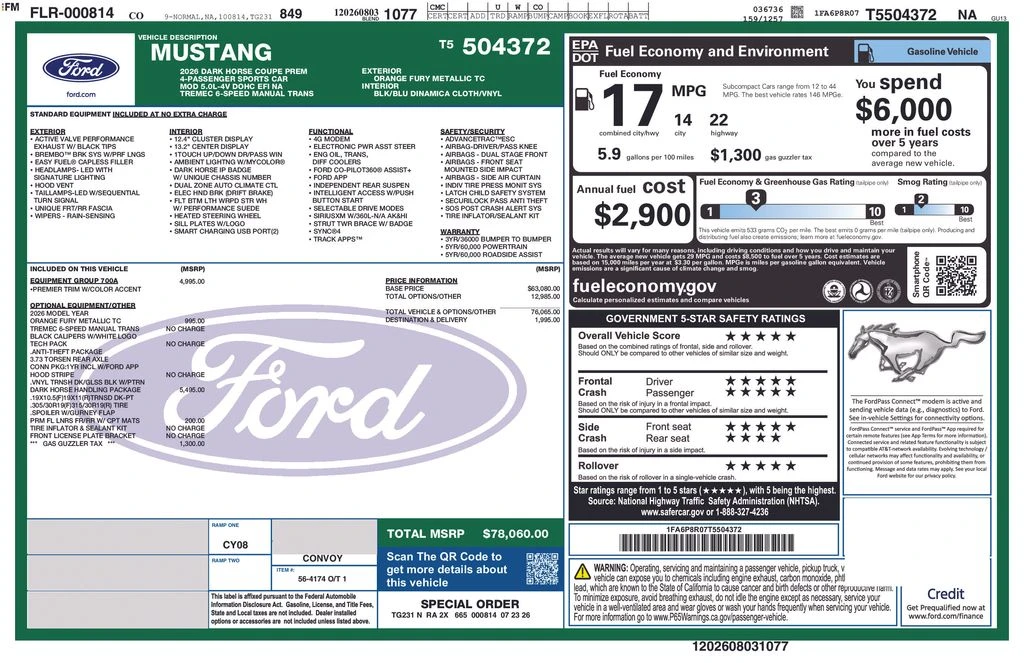 2026 Ford S650 Mustang Dark Horse - Image 29 of 29