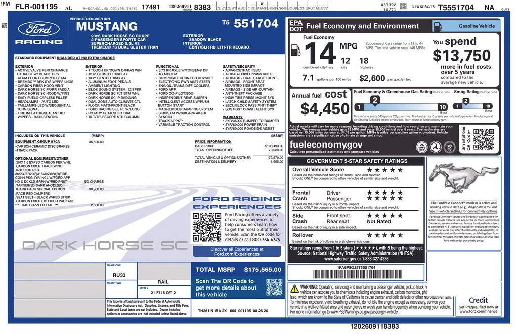 2026 Ford S650 Mustang Dark Horse - Image 14 of 14