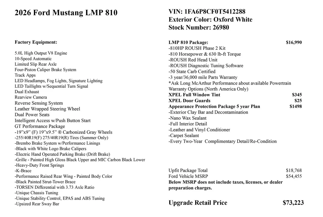 2026 Ford S650 Mustang - Image 2 of 31
