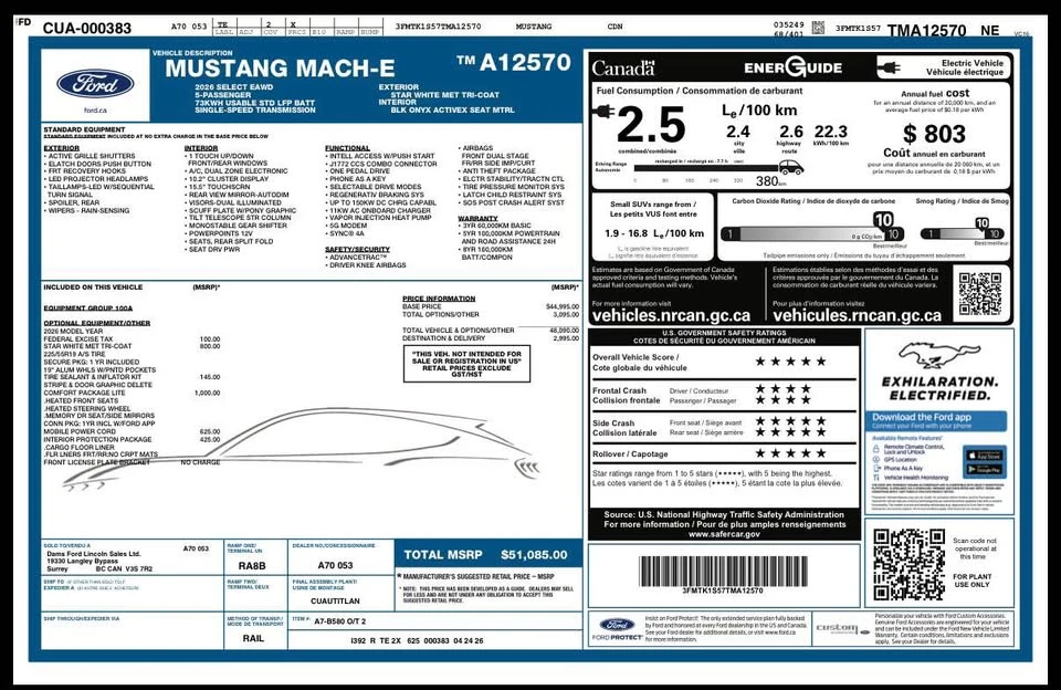 2026 Ford Mustang Mach-E - Image 2 of 17