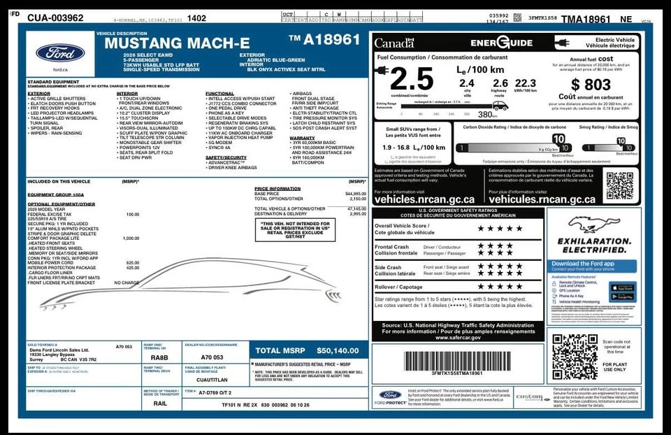 2026 Ford Mustang Mach-E - Image 2 of 16