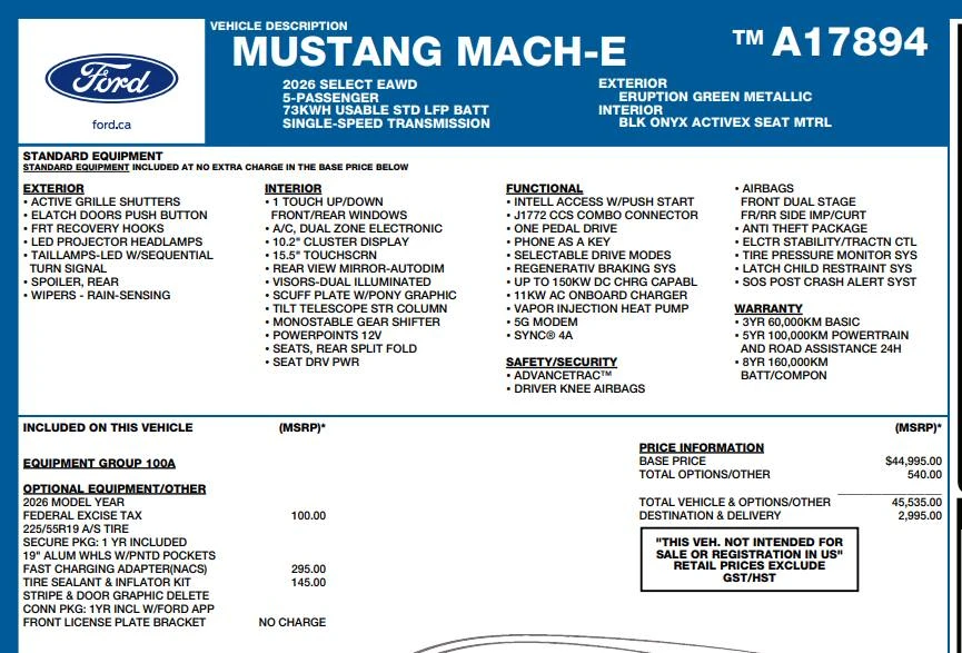 2026 Ford Mustang Mach-E - Image 12 of 12