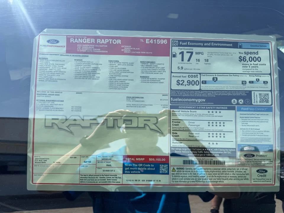 2026 Ford Ranger Raptor 5th Gen - Image 8 of 20