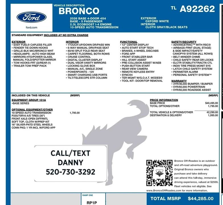 2026 Ford Bronco 6th Gen - Image 17 of 18