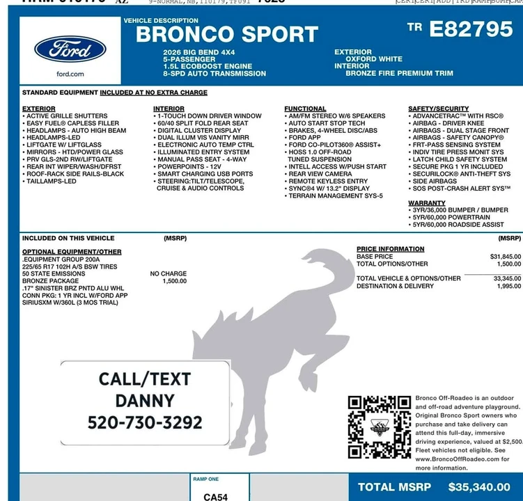 2026 Ford Bronco Sport - Image 18 of 19