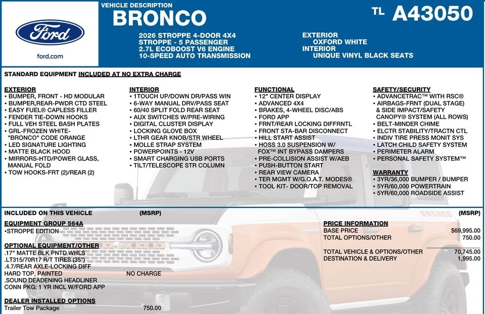 2026 Ford Bronco Raptor 6th Gen - Image 19 of 19