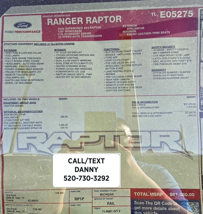 2026 Ford Ranger Raptor 5th Gen - Image 4 of 13