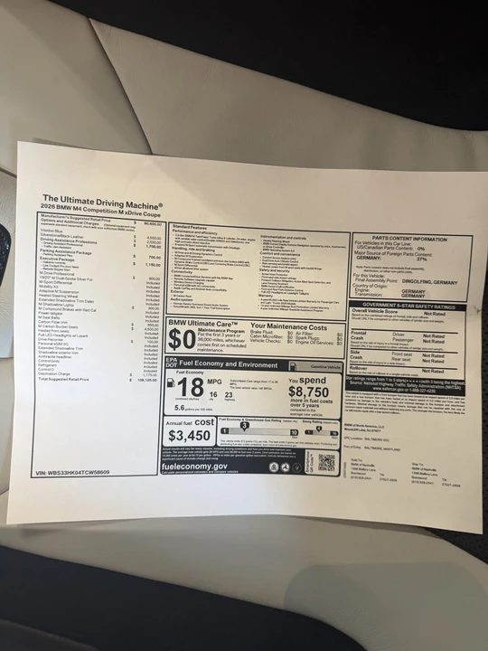 2026 BMW G82/G83 M4 - Image 14 of 14