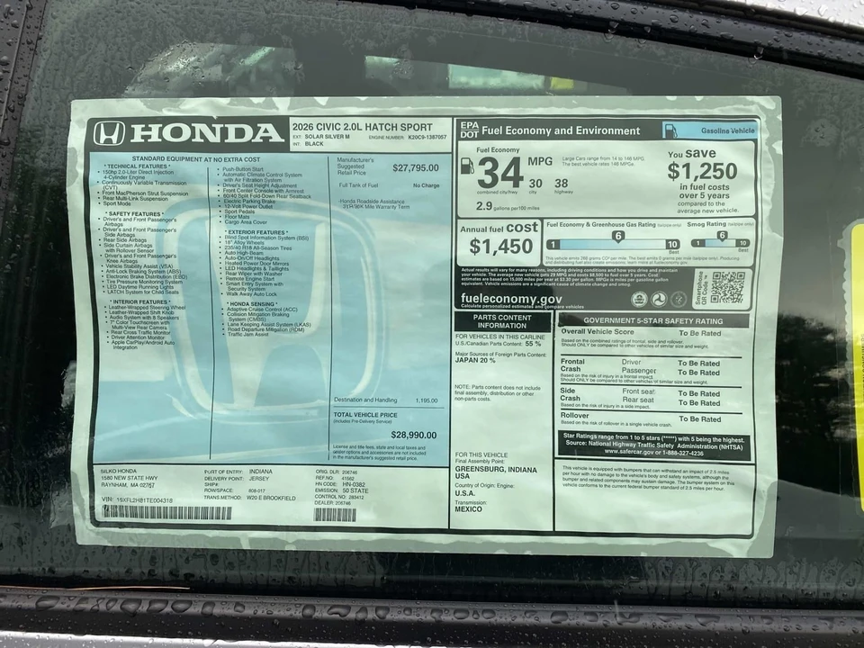 2026 Honda Civic 11th Gen - Image 14 of 14