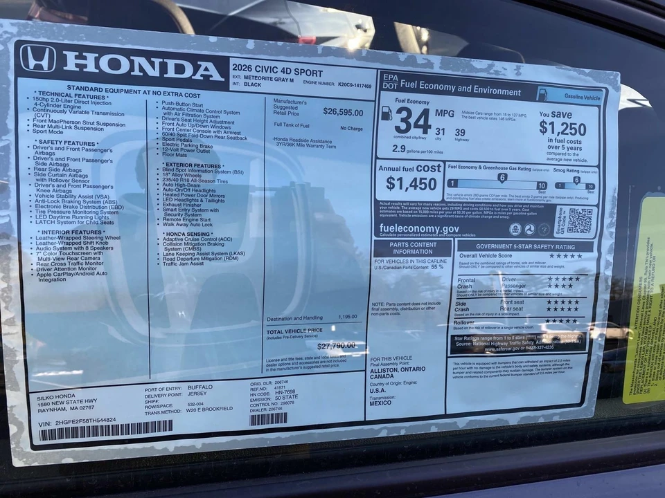 2026 Honda Civic 11th Gen - Image 14 of 14