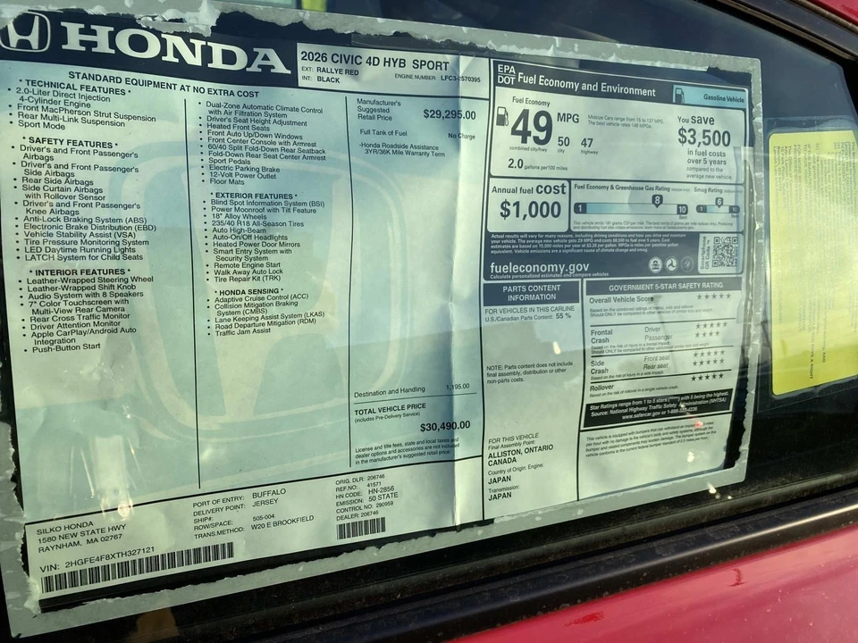 2026 Honda Civic 11th Gen - Image 14 of 14