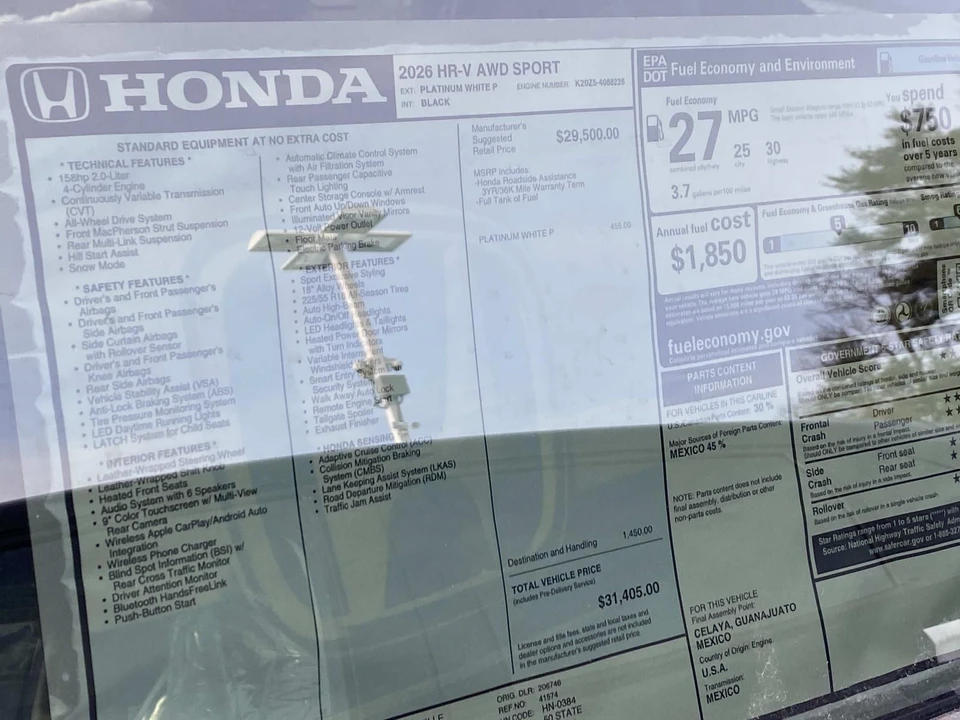 2026 Honda HR-V 3rd Gen - Image 16 of 16