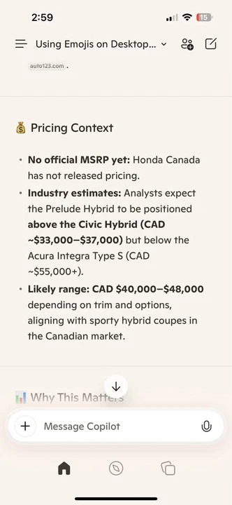 2026 Honda Prelude - Image 19 of 20