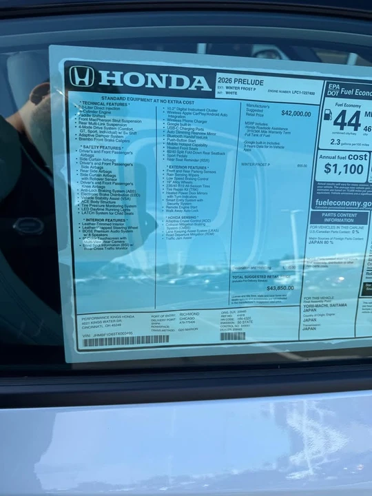 2026 Honda Prelude - Image 4 of 4