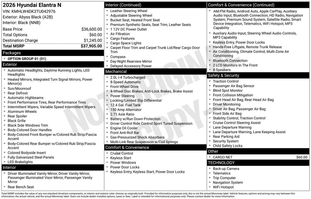 2026 Hyundai Elantra - Image 26 of 26